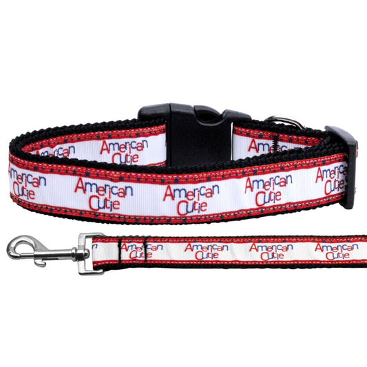Pet Dog & Cat Nylon Collar or Leash, "American Cutie"-0