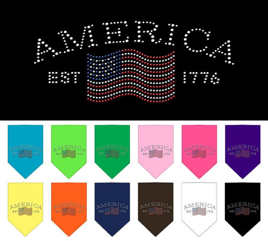 Pet and Dog Bandana Rhinestone, "Classic American"-0