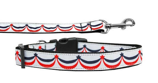 Pet Dog & Cat Nylon Collar or Leash, "American Swag"-0
